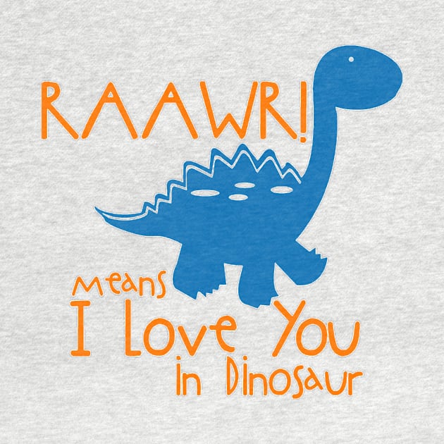 i love you in dinosaur by atasistudio